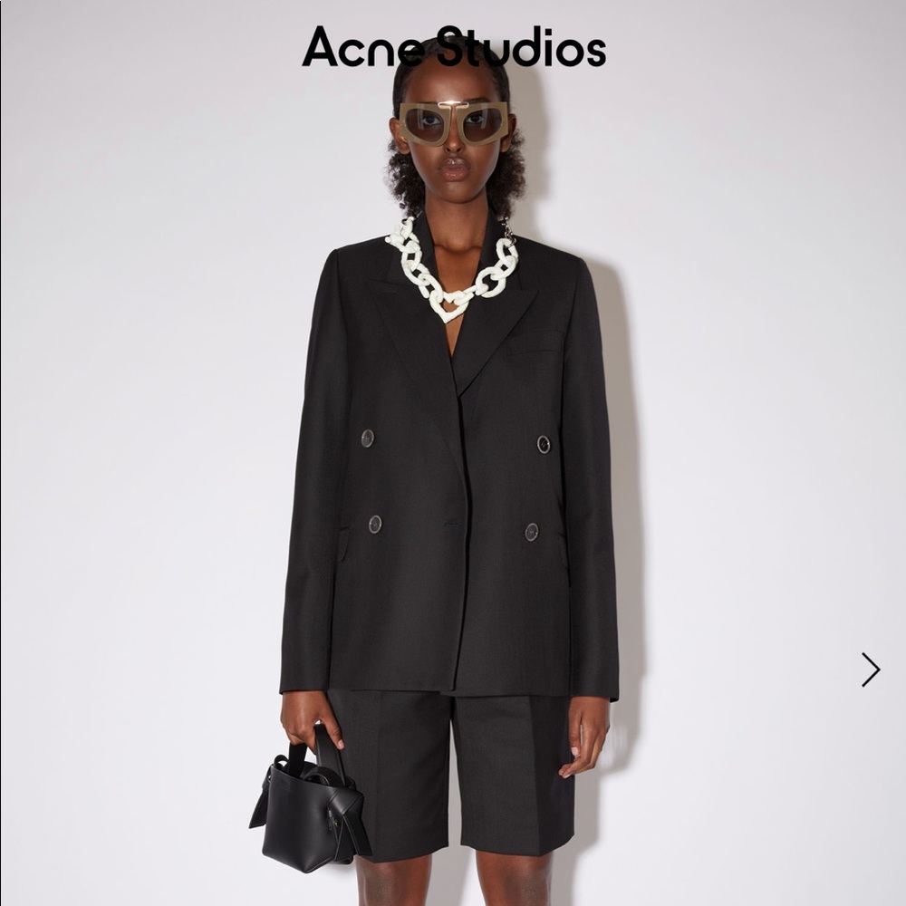 Acne Studios Double Breasted Blazer Black size 38- cross listed
